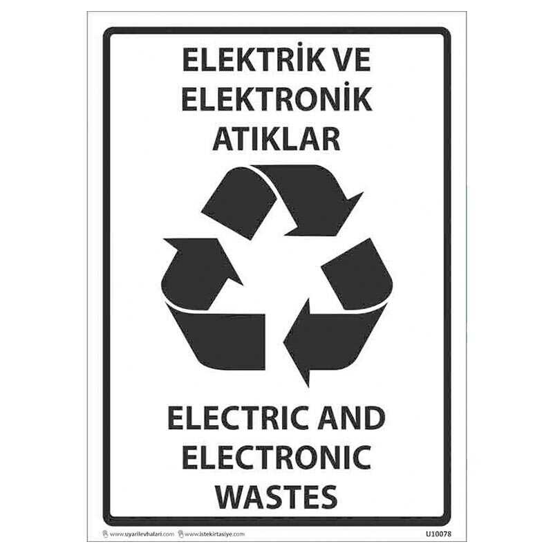 Elektrik ve Elektronik Atıklar Uyarı Levhası