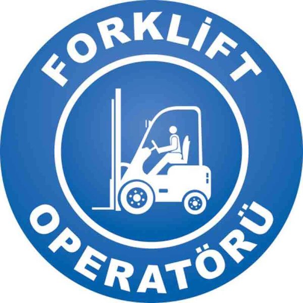 Forklift Operatörü 2 Baret Etiketi 3 Cm Çap