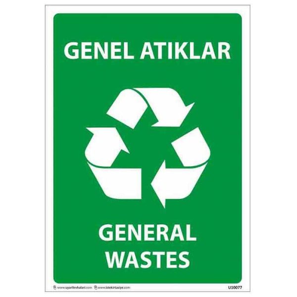 Genel Atıklar Uyarı Levhası