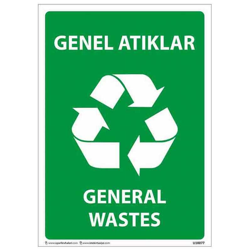 Genel Atıklar Uyarı Levhası