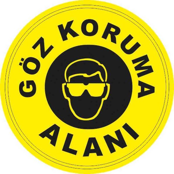 Göz Koruma Alanı Yer Etiketi 30 cm Çap