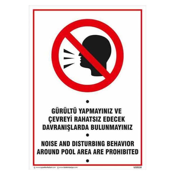 Gürültü Yapmayınız Uyarı Levhası