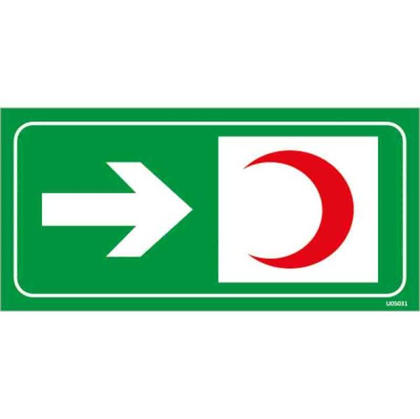 İlk Yardım Dolabı Sağ Ok Uyarı Levhası