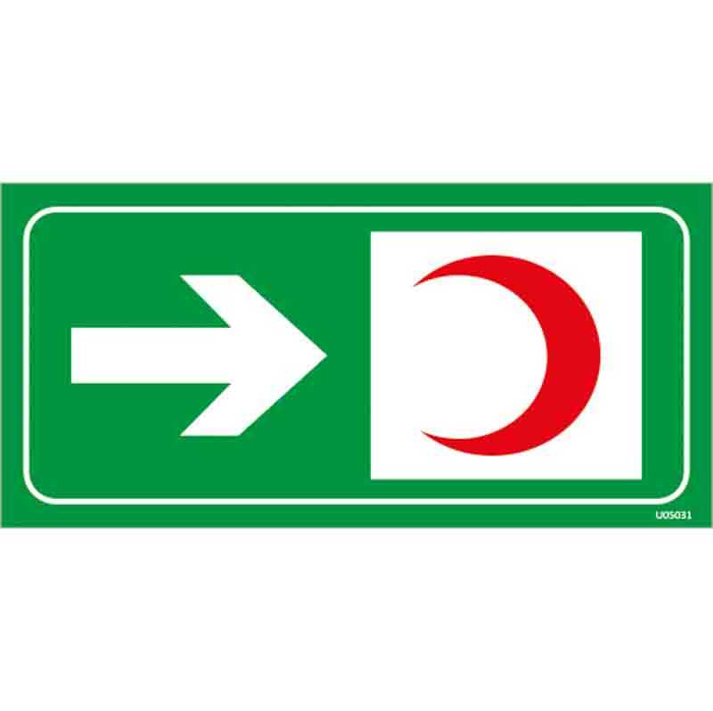 İlk Yardım Dolabı Sağ Ok Uyarı Levhası