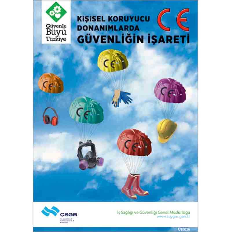 İş Güvenliği Afişi - Kişisel Koruyucu Donanımlarda Güvenliğin İşareti