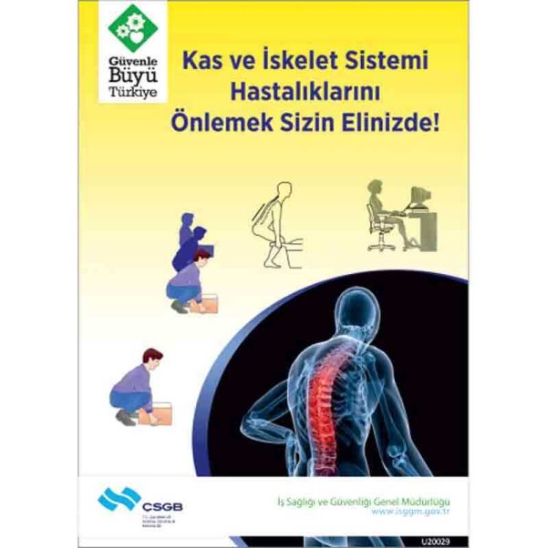 İş Güvenliği Afişi - Kas ve İskelet Sistemi Hastalıklarını Önlemek Sizin Elinizde