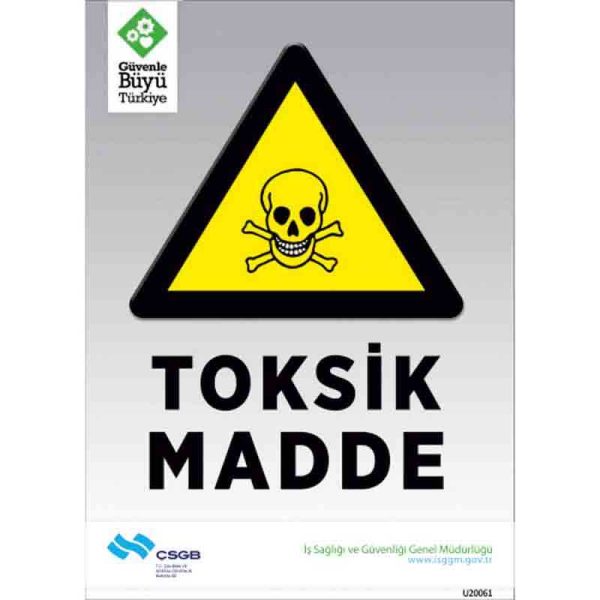 İş Güvenliği Afişi - Toksik Madde