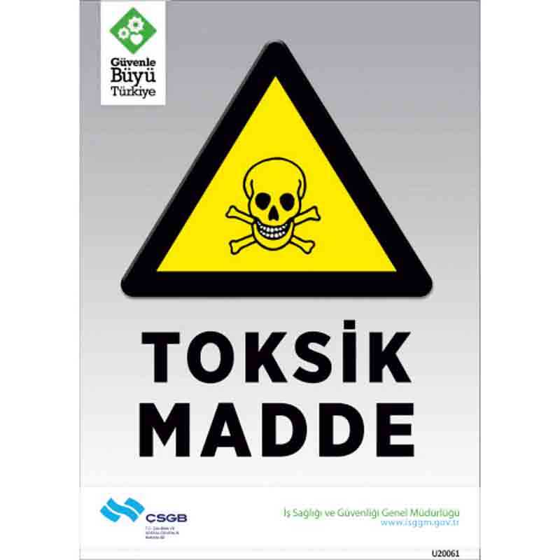 İş Güvenliği Afişi - Toksik Madde