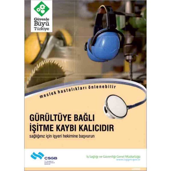 İş Güvenliği Afişi - Gürültüye Bağlı İşitme Kaybı Kalıcıdır