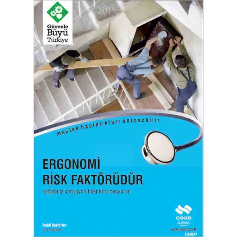 İş Güvenliği Afişi - Ergonomi Risk Faktörüdür