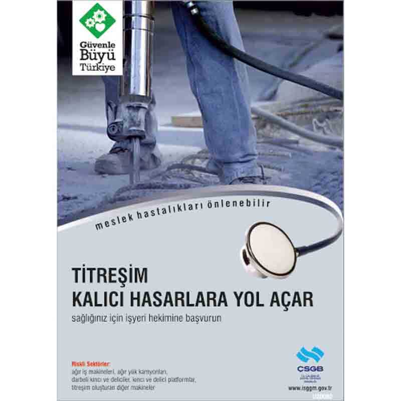 İş Güvenliği Afişi - Titreşim Kalıcı Hasarlara Yol Açar