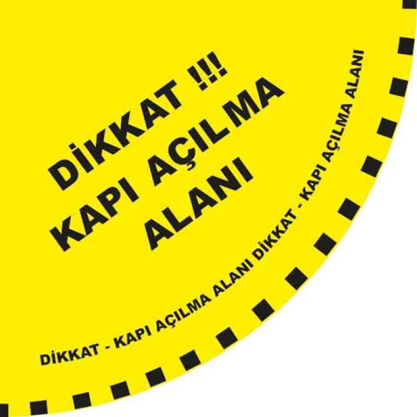 Kapı Açılma Alanı Yer Etiketi 80 cm