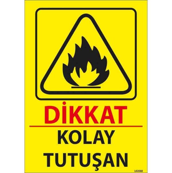 Kolay Tutuşur Uyarı Levhası