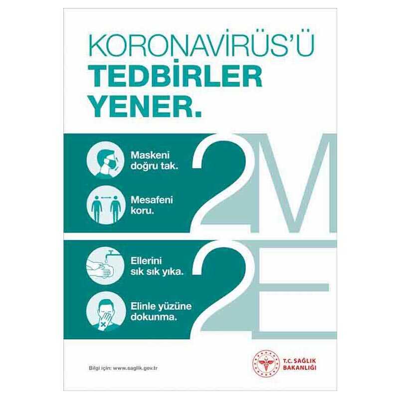 Koronavirüsü Tedbirler Yener Uyarı Levhası