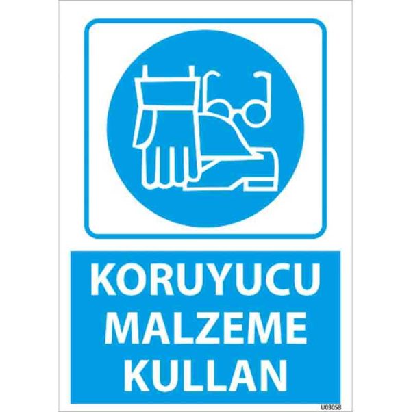 Koruyucu Malzeme Kullan Uyarı Levhası