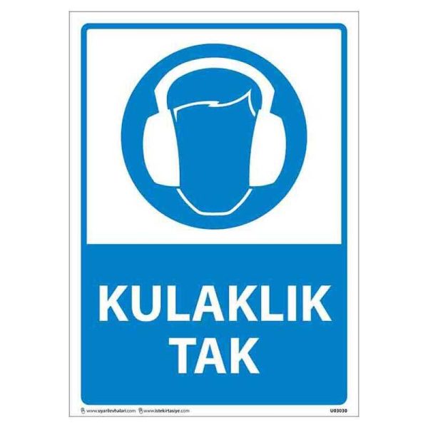 Kulaklık Tak Uyarı Levhası
