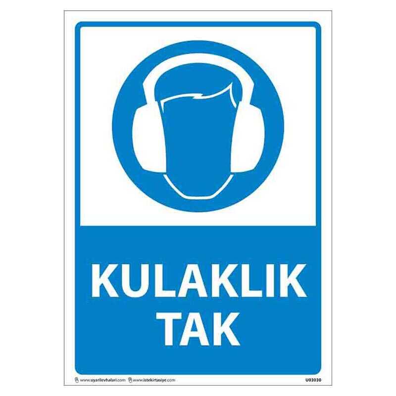 Kulaklık Tak Uyarı Levhası
