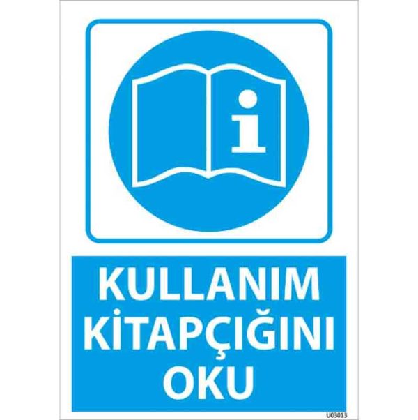 Kullanım Kitapçığını Oku Uyarı Levhası