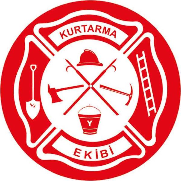 Kurtarma Ekibi Baret Etiketi 3 Cm Çap