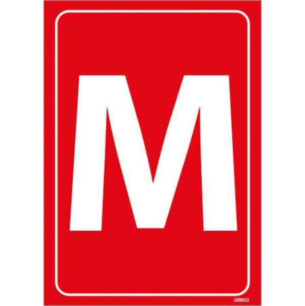 M Harfi Depolama Levhası