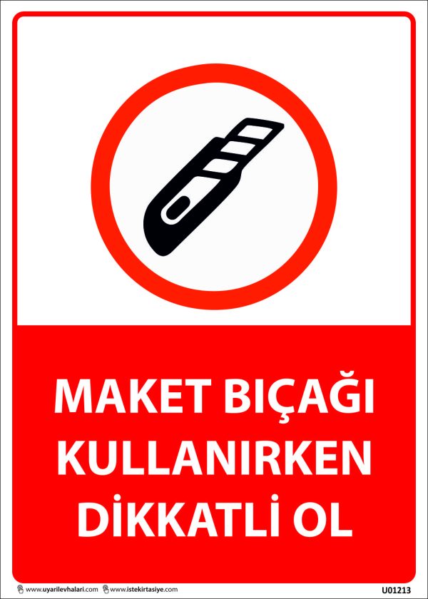 Maket Bıçağı Kullanırken Dikkatli Ol