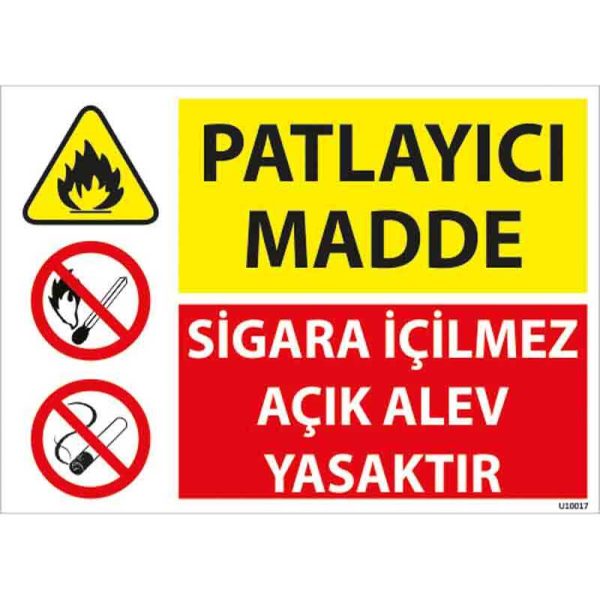 Patlayıcı Madde Uyarı Levhası