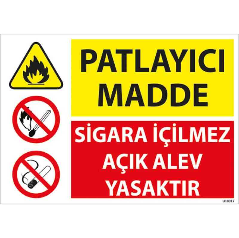 Patlayıcı Madde Uyarı Levhası