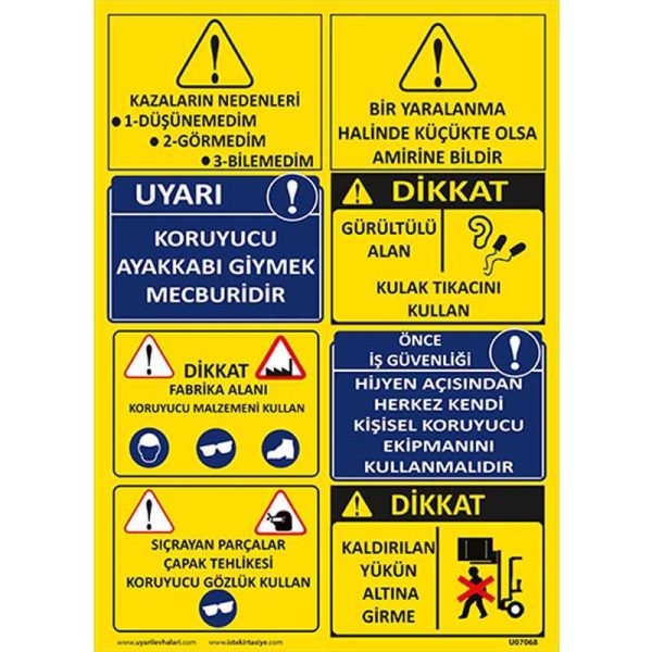 Şantiye Uyarıları Uyarı Levhası