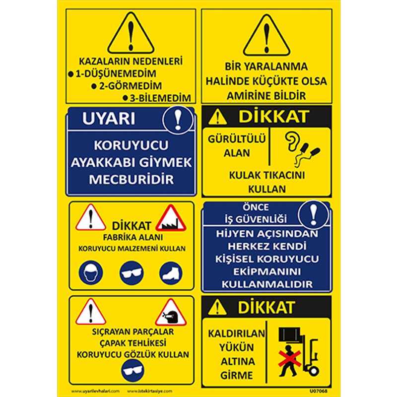 Şantiye Uyarıları Uyarı Levhası
