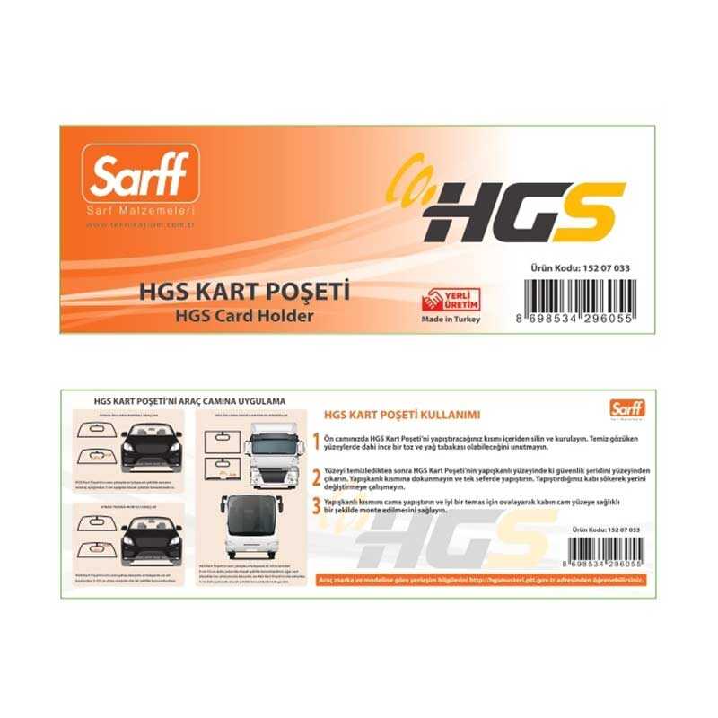 Sarff Hgs Etiket Kart Kabı Şeffaf 40 x 120 mm