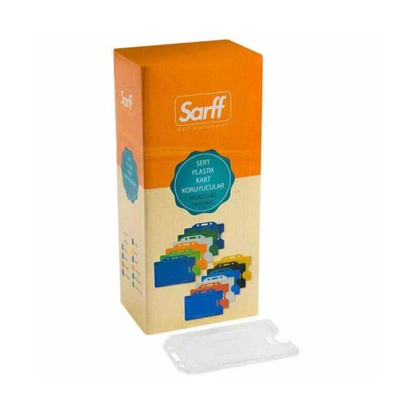 Sarff Kart Muhafaza Kabı Dikey 86 x 54 mm - Şeffaf