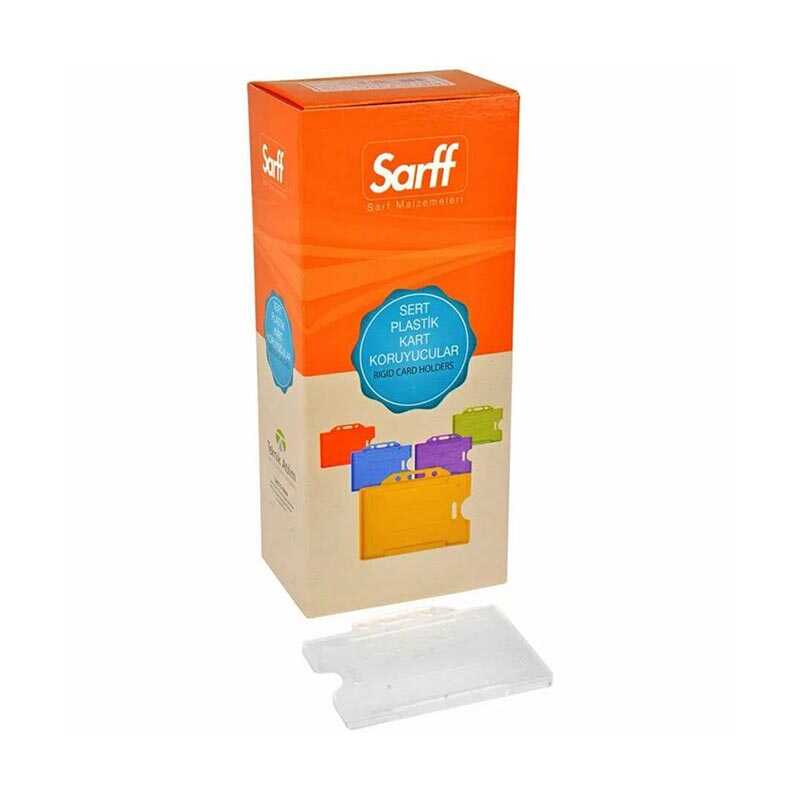 Sarff Kart Muhafaza Kabı Yatay 54 x 86 mm - Şeffaf