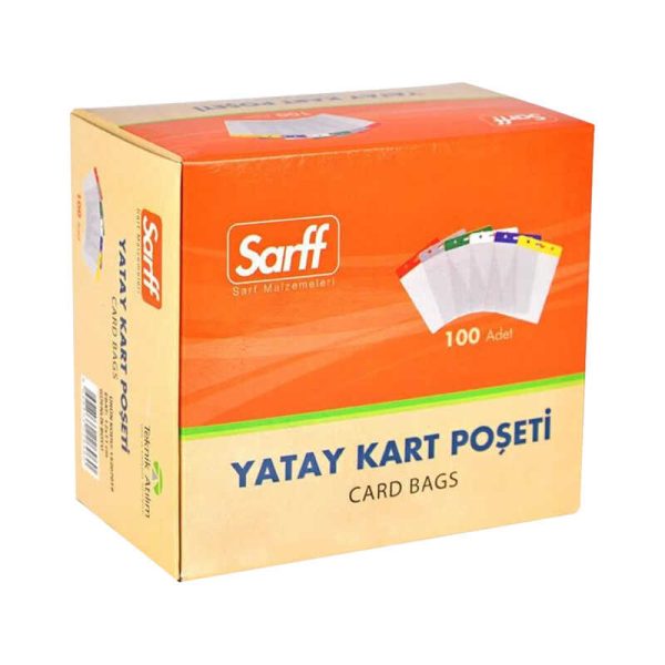 Sarff Güvenlik Kart Poşeti Yatay 110 x 120 mm Şeffaf