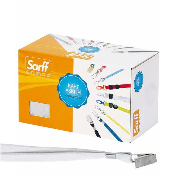 Sarff Yaka Kartı İpi Metal Klips Beyaz 15311202