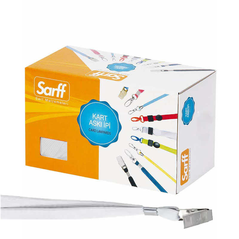Sarff Yaka Kartı İpi Metal Klips Beyaz 15311202