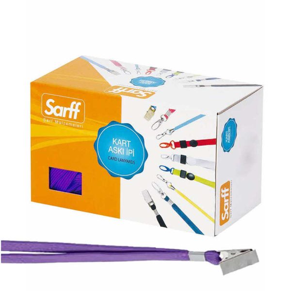 Sarff Yaka Kartı İpi Metal Klips Mor 15311206