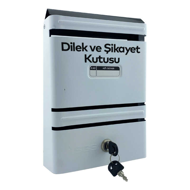 SGS 333 Metal Posta ve Dilek Şikayet Kutusu 27x21x6cm Beyaz