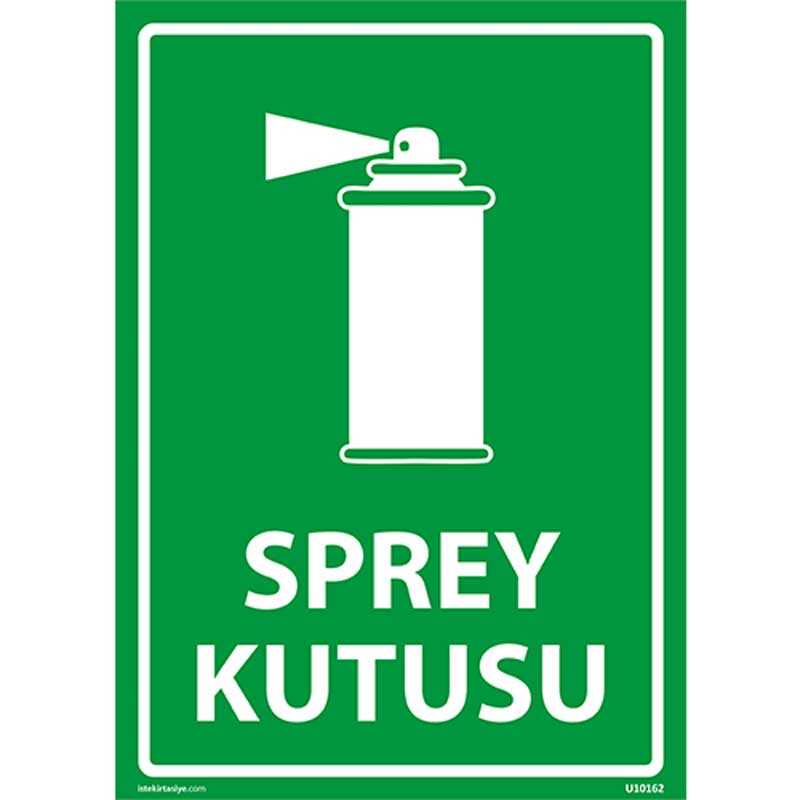 Sprey Kutusu Uyarı Levhası