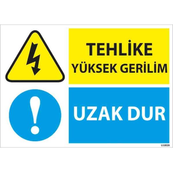 Tehlike Yüksek Gerilim Uyarı Levhası