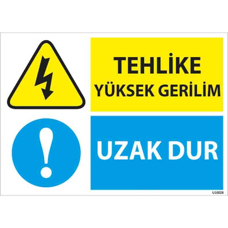 Tehlike Yüksek Gerilim Uyarı Levhası