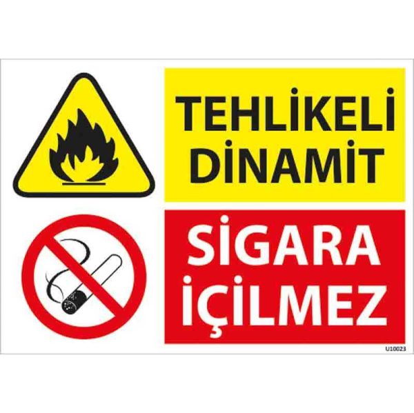 Tehlikeli Dinamit Uyarı Levhası
