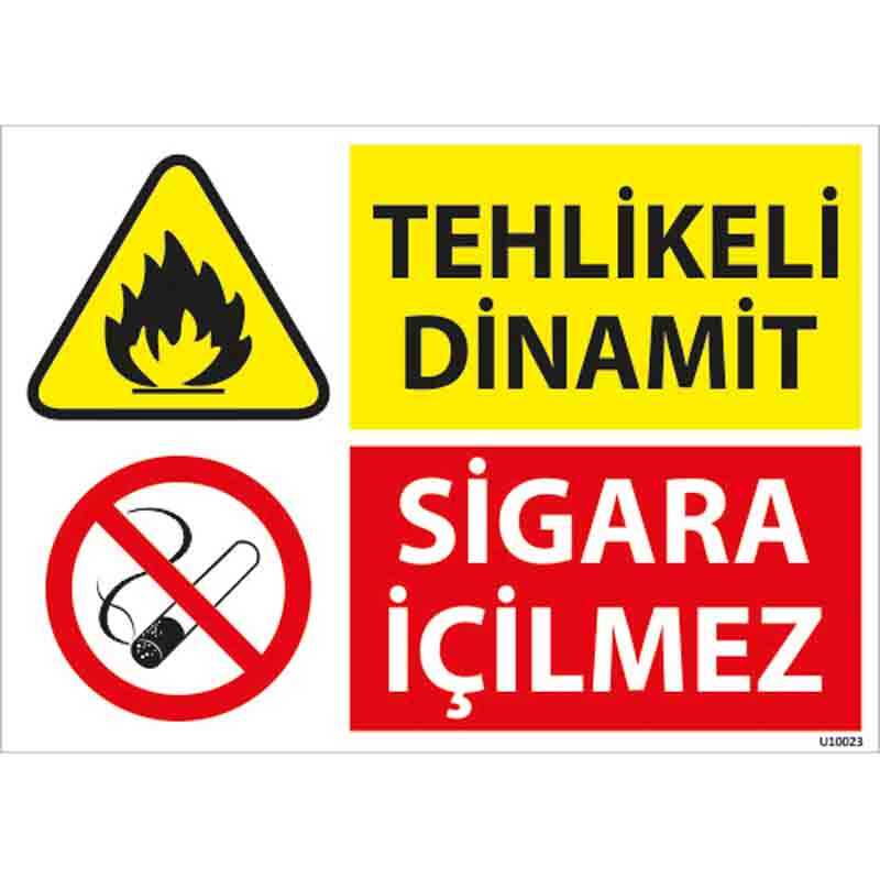 Tehlikeli Dinamit Uyarı Levhası