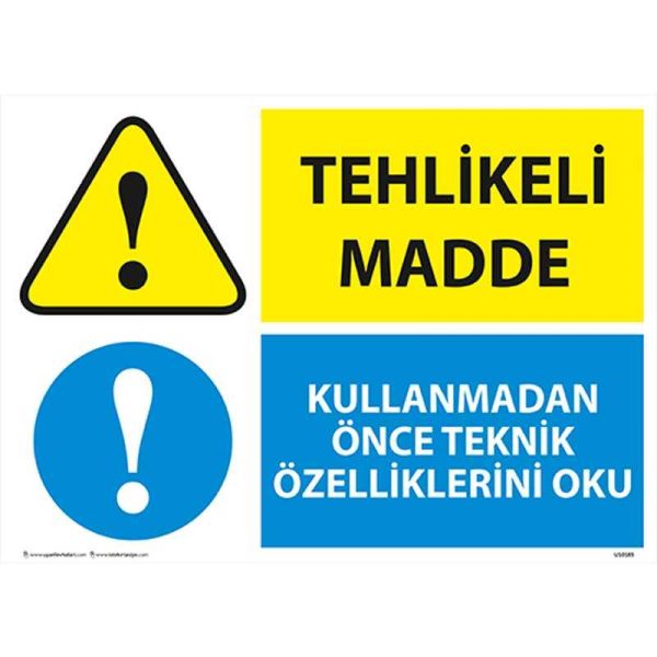 Tehlikeli Madde Uyarı Levhası