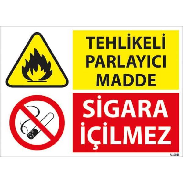 Tehlikeli Parlayıcı Madde Uyarı Levhası