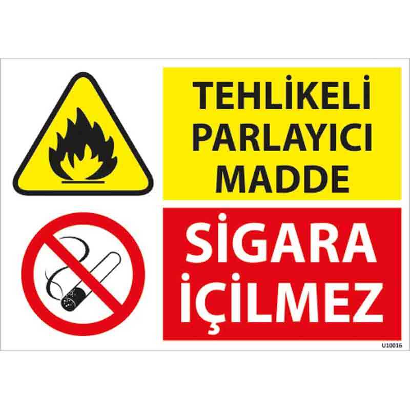 Tehlikeli Parlayıcı Madde Uyarı Levhası