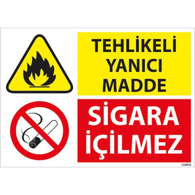 Tehlikeli Yanıcı Madde Uyarı Levhası