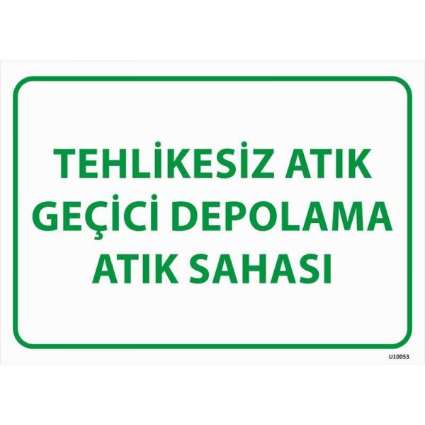 Tehlikesiz Atık Geçici Depolama Atık Sahası