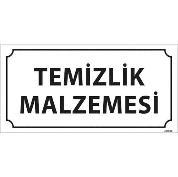 Temizlik Malzemesi Kapı İsimliği