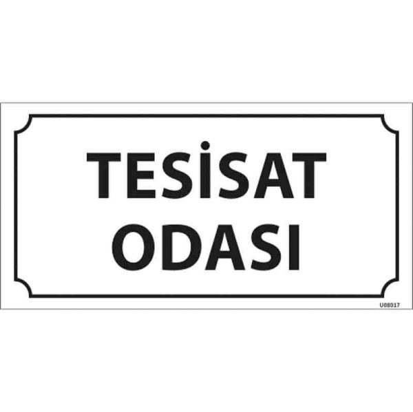 Tesisat Odası Kapı İsimliği