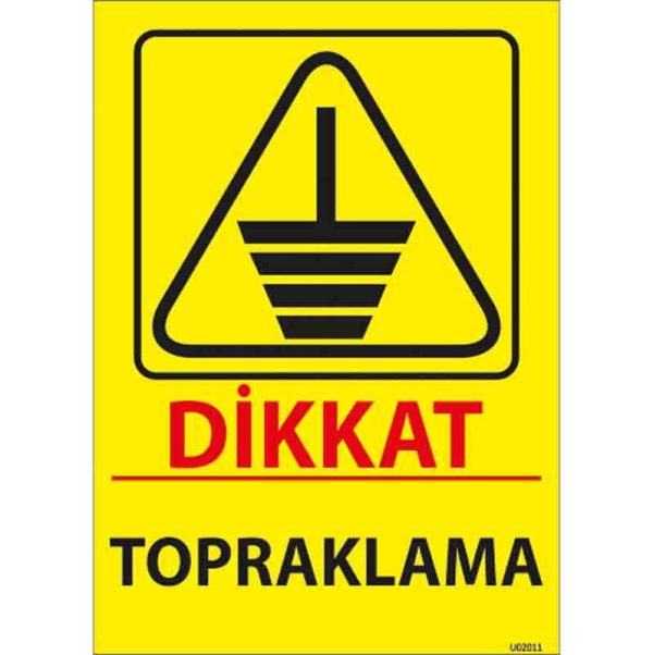 Topraklama Uyarı Levhası
